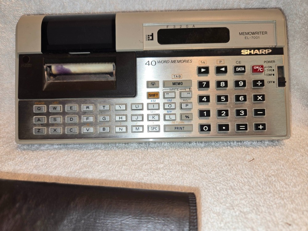 EL-7001 Sharp MemoWriter Electronic Calculator F320A Japan 81 MemoPrinter