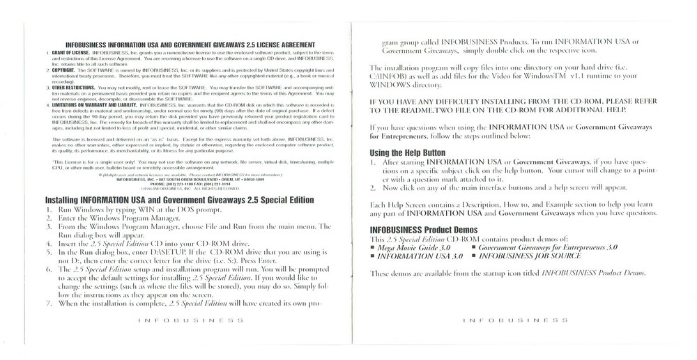 PC Software Early Programs (Variety)