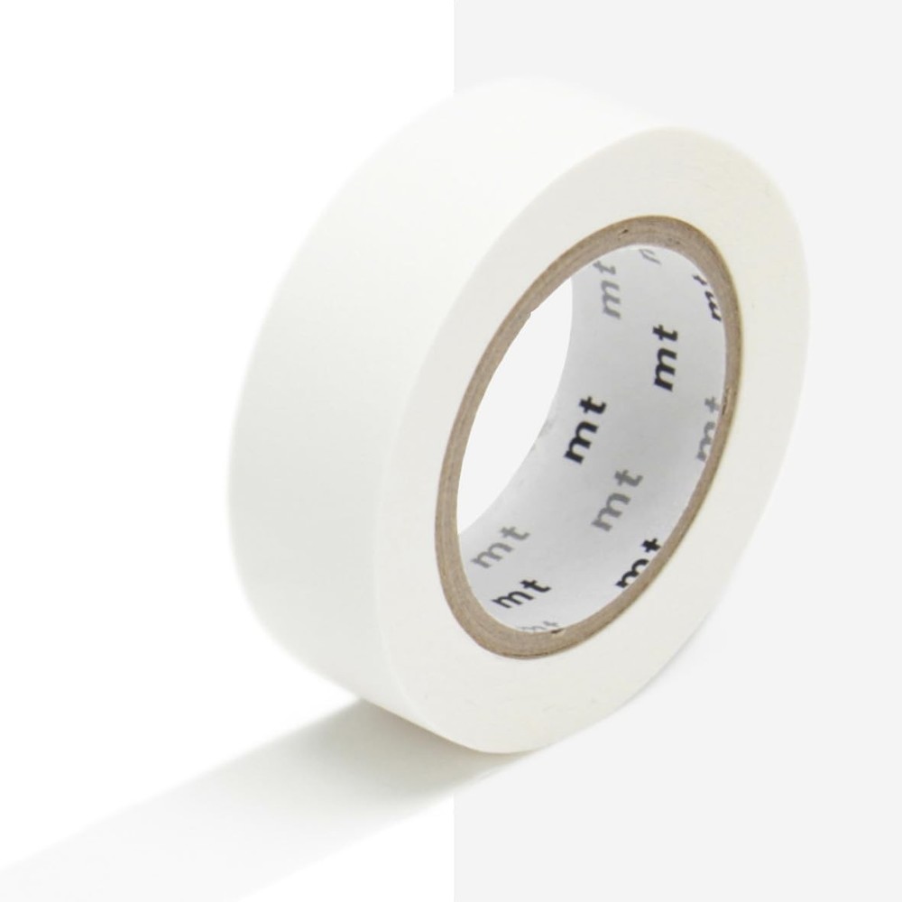 Masking Tape (MT) 1.5 cm Plain White Matt