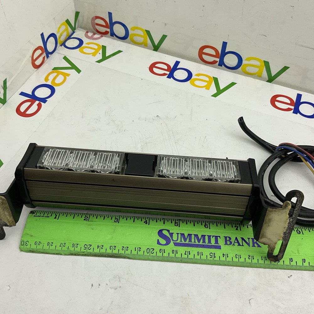 CODE 3 XT302 TWO LIGHTHEAD UNIT 12/24V AMBER/AMBER LEDS - XT302AA Tested 👍👍