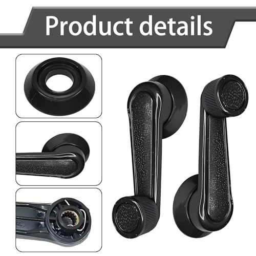 2 Pack Window Crank, Window Crank Handle Replacement, Interior Window Crank