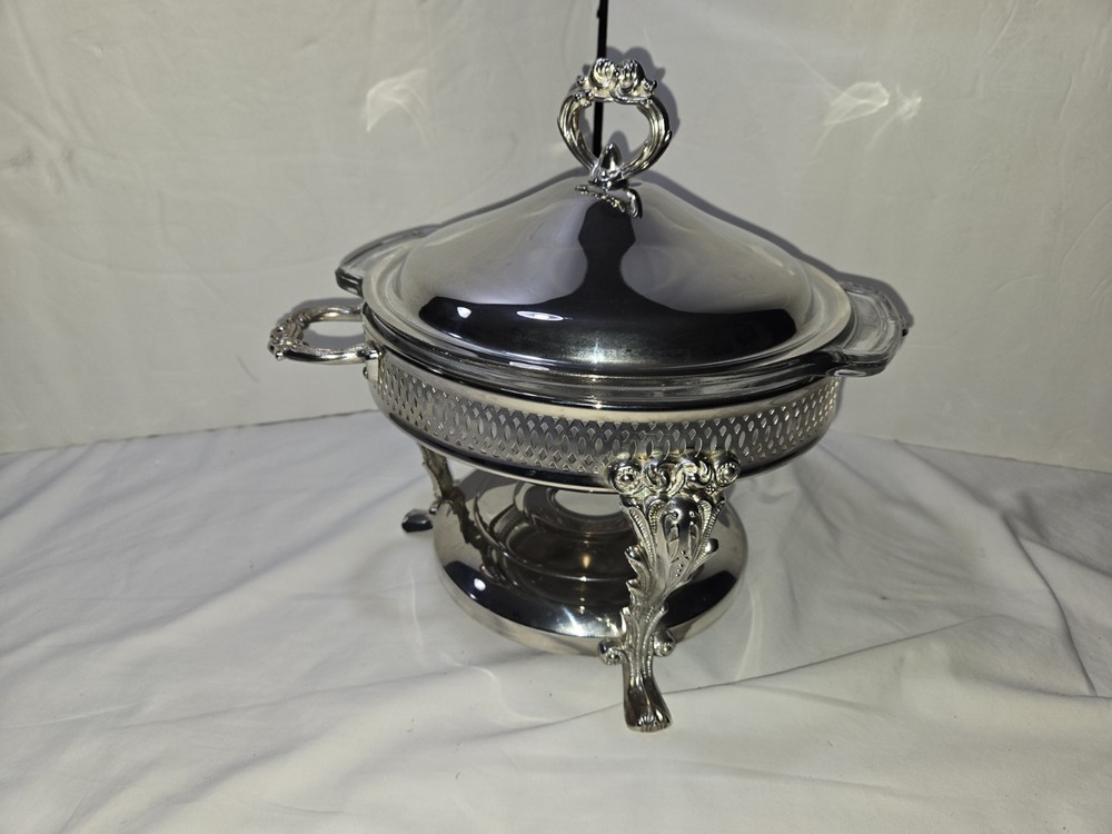 Vintage Silver -Plated Chafing Dish