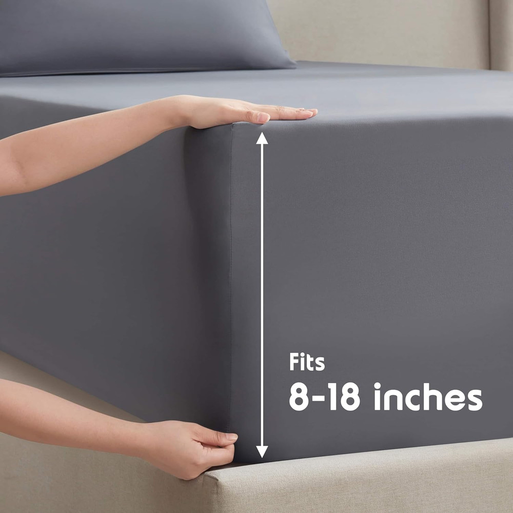Queen Sheet Set - Luxury 1800 Ultra-Soft Microfiber Bed Sheets - Double Brushed