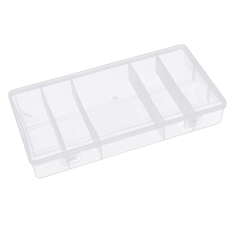 Rectangle Vertical 5 Grid Eyelash Extension Tool Storage Box With Cover