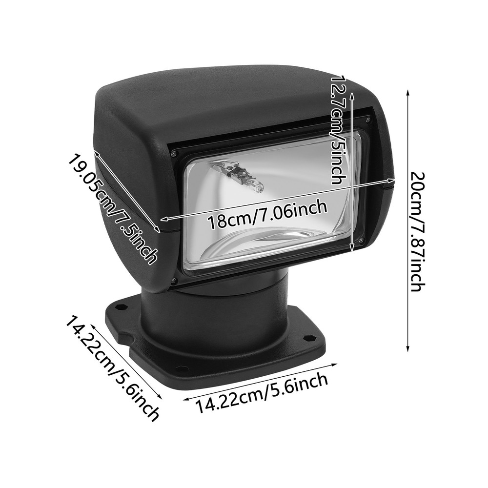 Yacht Remote Control Searchlight Multi-function Boat Spotlight Halogen 12V 100W