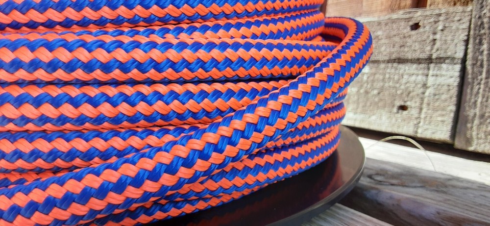 1/2 " x 100 ft. Double Braid-Yacht Braid Polyester Rope. US Made