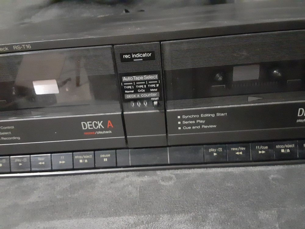 Technics RS-T16 Double Dual Cassette Deck Player Multifunction Tested & Works!