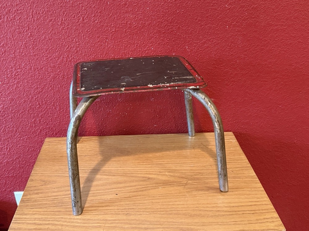 Vintage Metal Kitchen Utility Step Stool