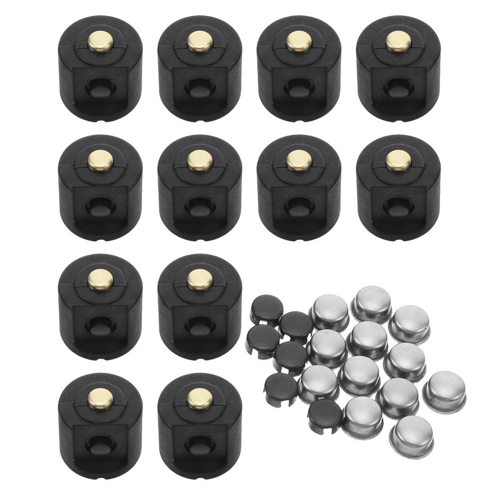 12 Sets Flashlight Hat Button Switch Protective End Cap Lens Cover
