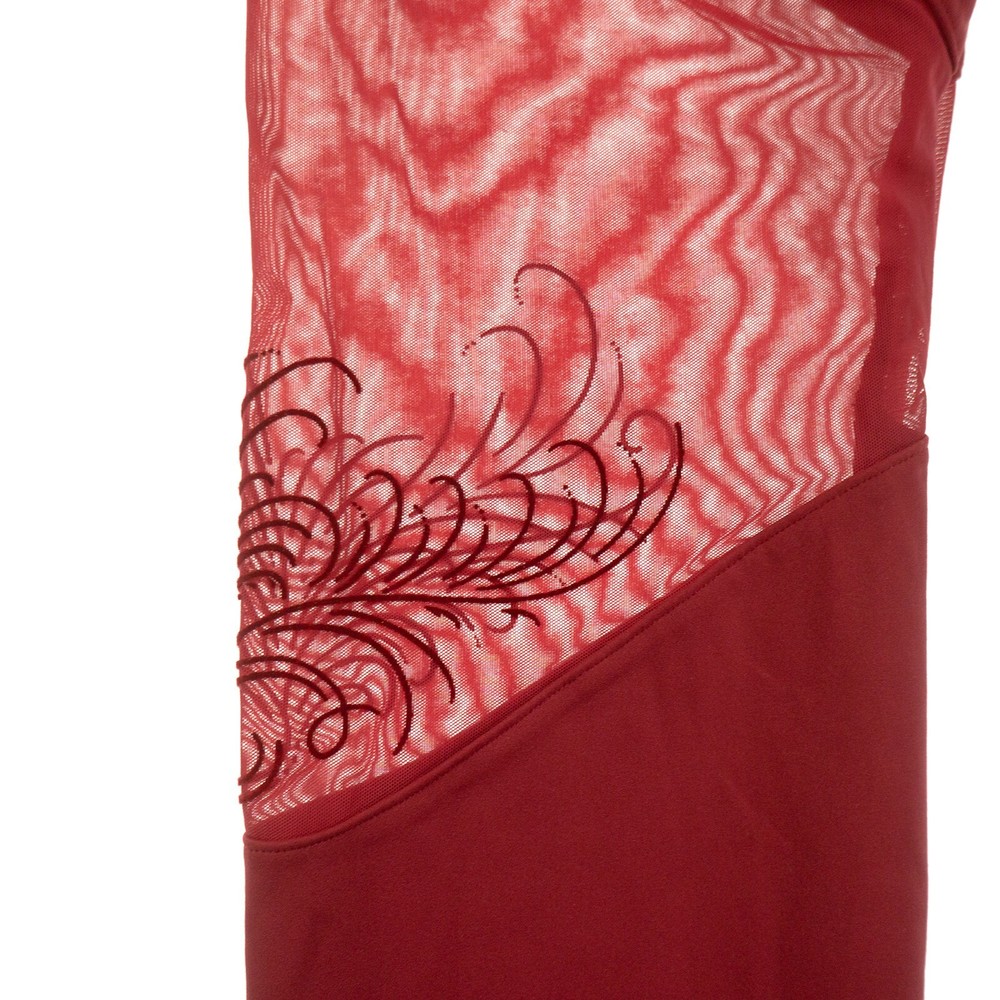 Zise Red Cropped Leggings Womens Medium M Pull On Mesh