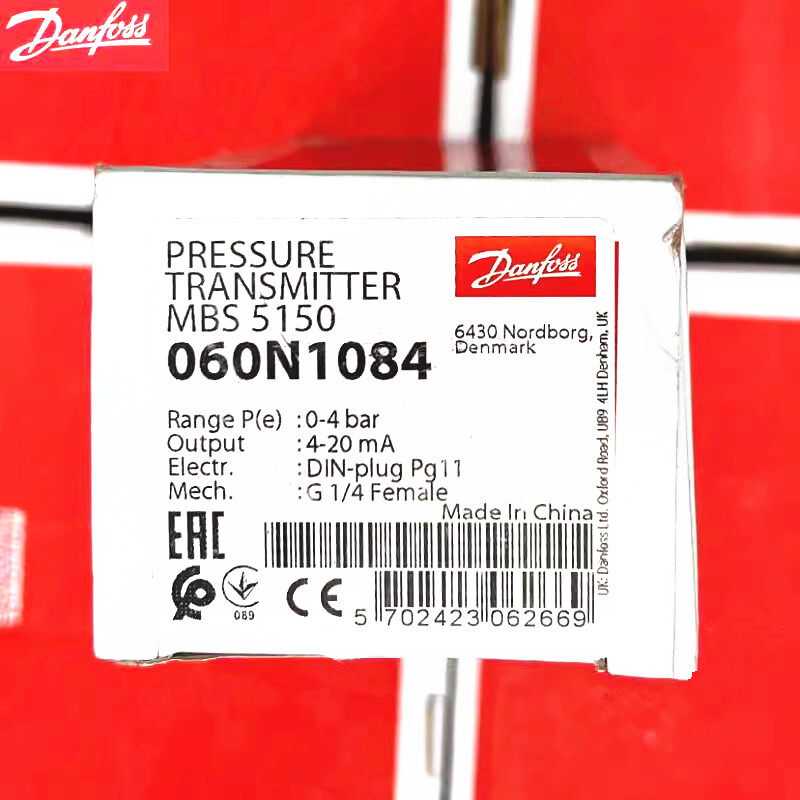 1pcs Danfoss MBS5100 060N1084 0-4bar Pressure Transmitter Sensor
