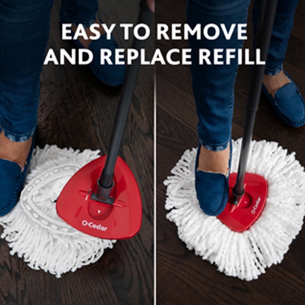 EasyWring™ Spin Mop & Bucket System + 3 Extra Mop Head Replacements