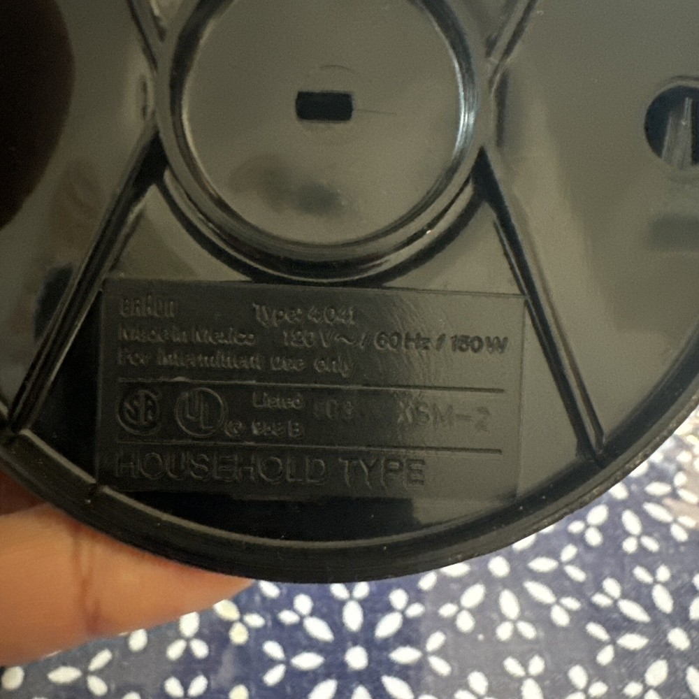 BRAUN COFFEE GRINDER BLACK MODEL 4-041 GUC