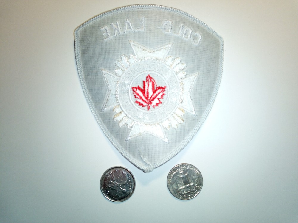 Cold Lake Fire Dept Silver Patch Badge Crest