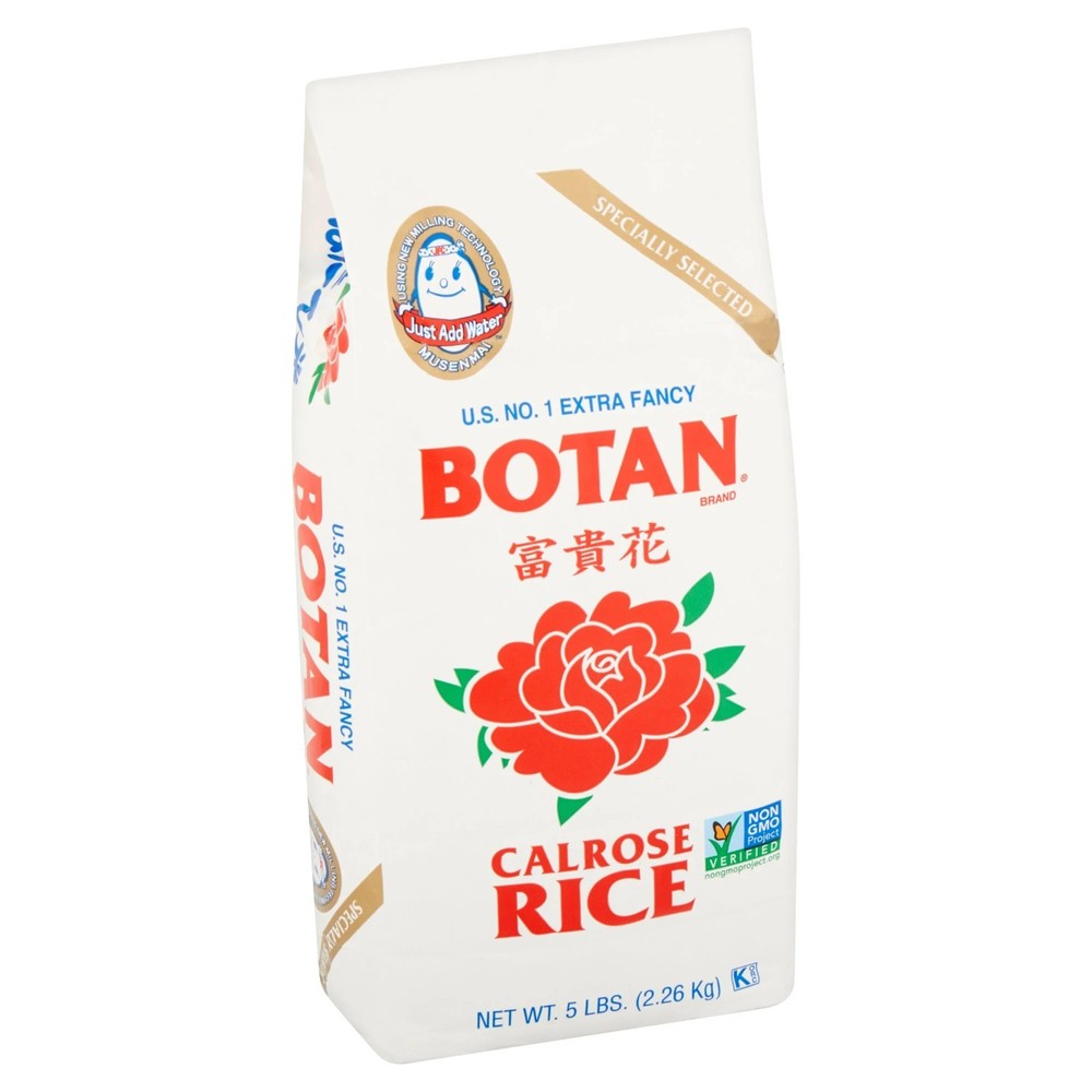 Botan Calrose Rice, 5 lb Bag.