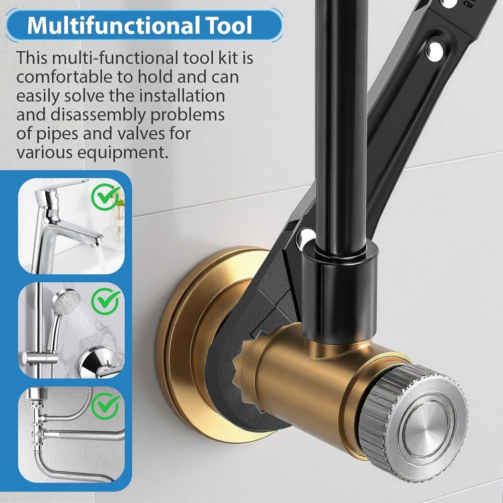 Kavedod Plumbing Tools, Angle Stop Removal Tool with compression sleeve pulle...
