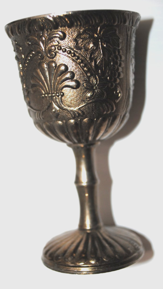 silver plated cordial mini goblets vintage