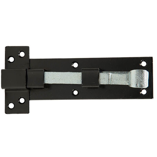 Wilson 6" Heavy Duty Black Square Spring Bolt