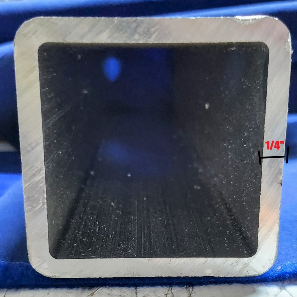 Boat Trailer Aluminum Crossmember V-Bend Square Tube Crossbar 3" x 3" x 80"