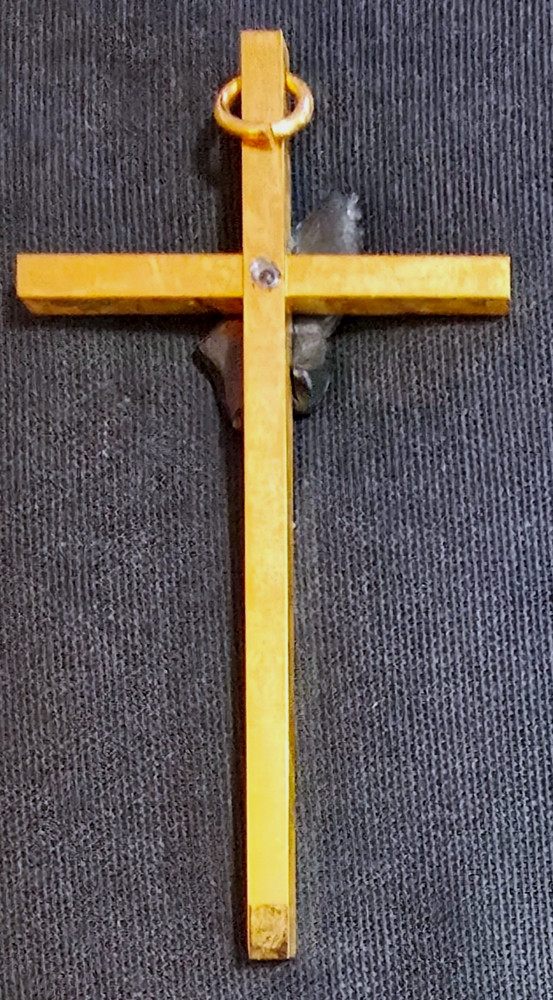 Very Nice Older Praying Hands Cross Hanger