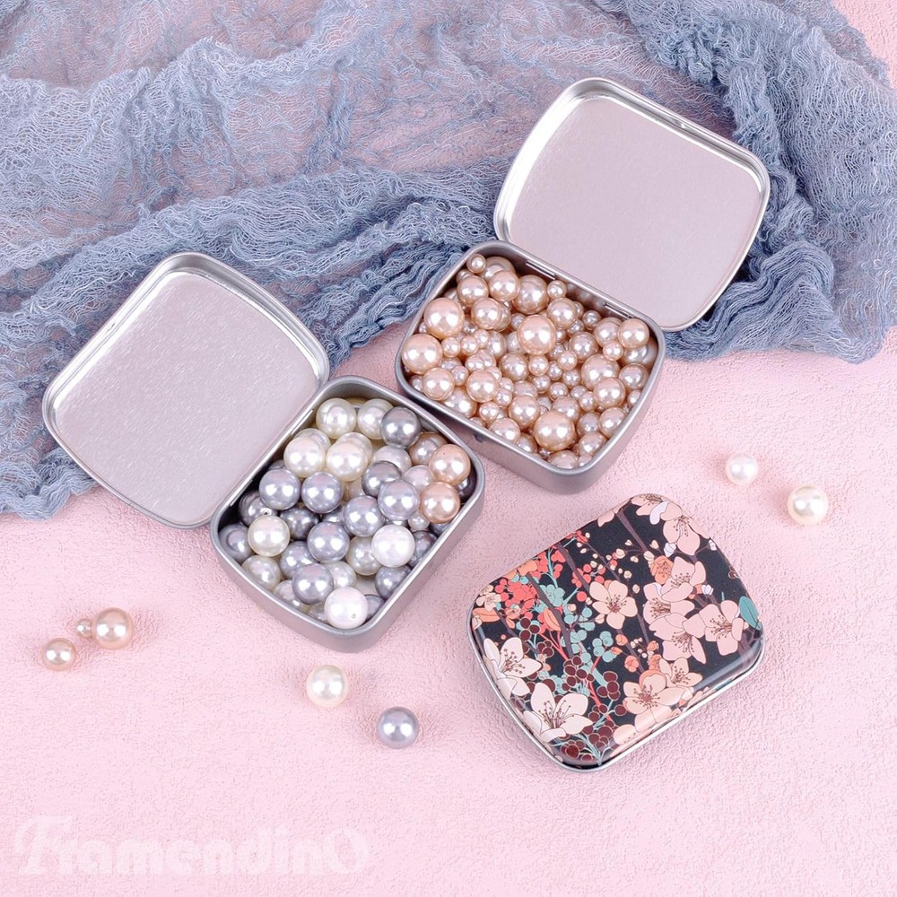 Framendino, 9 Pack Mini Rectangular Iron Tin Box with 9 Pack, 9 Colors 1