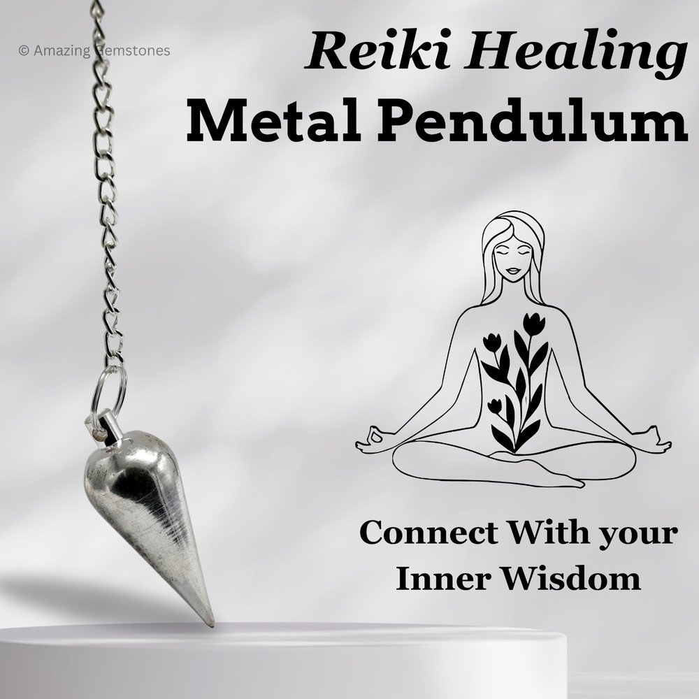 Metal Silver Cone Steel Copper Pendulum for Divination