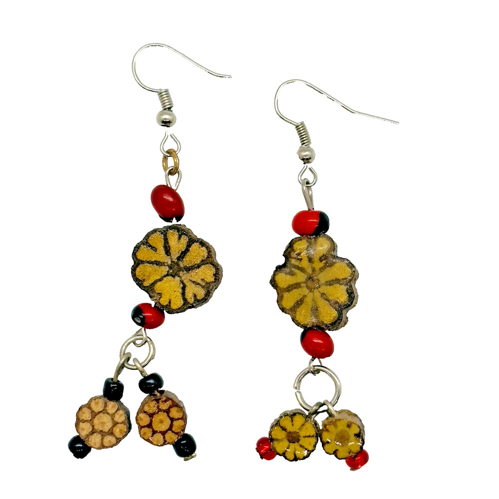 Ayahuasca Vine Dangle & Drop Earrings with Beads