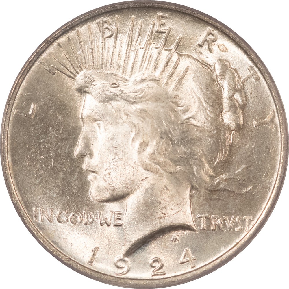 1924 $1 PEACE DOLLAR - PCGS MS-64