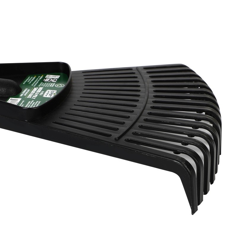 8 inch Wood Poly Leaf Rake Ergonomic Handle Efficient Yard Cleaning Tool New