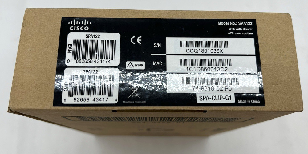 NEW Cisco SPA122 ATA with Router