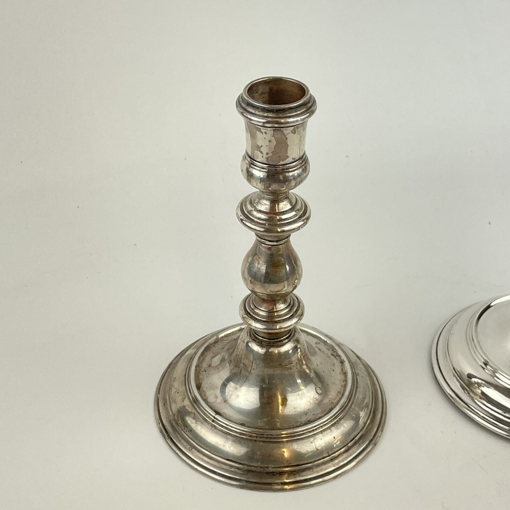 Vintage Solid Silver Asprey & Co Baluster Knopped Stems Candlesticks 16cm