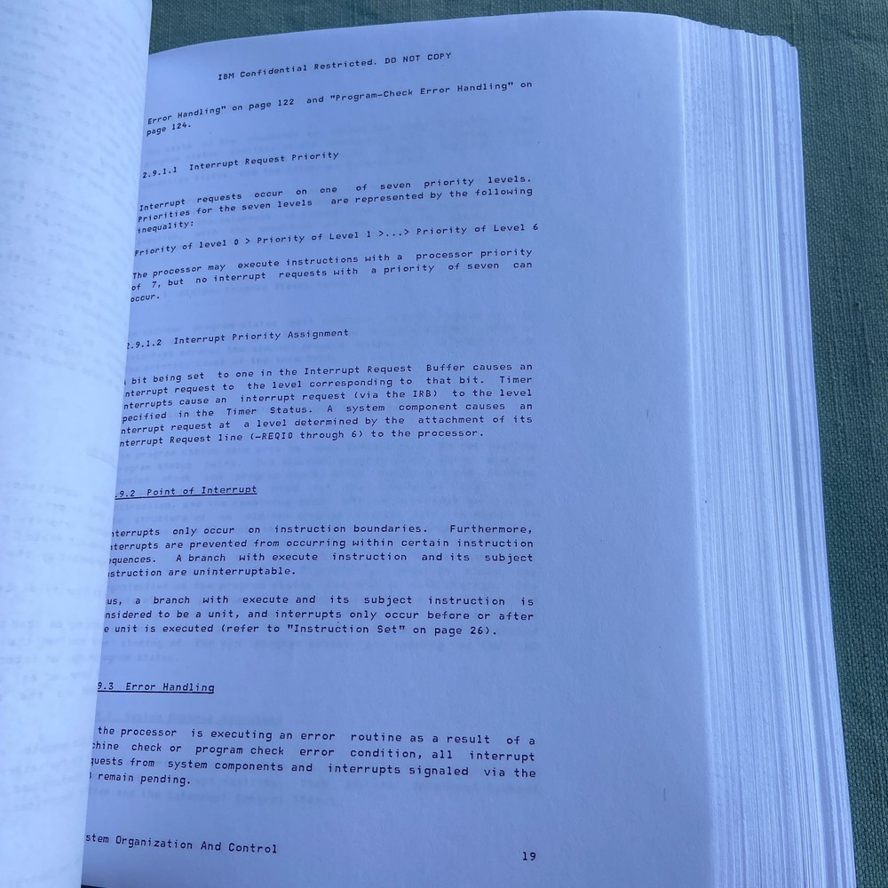 IBM ROMP Processor Copy Functional Specification 1983 Vintage Book Manual 32 Bit