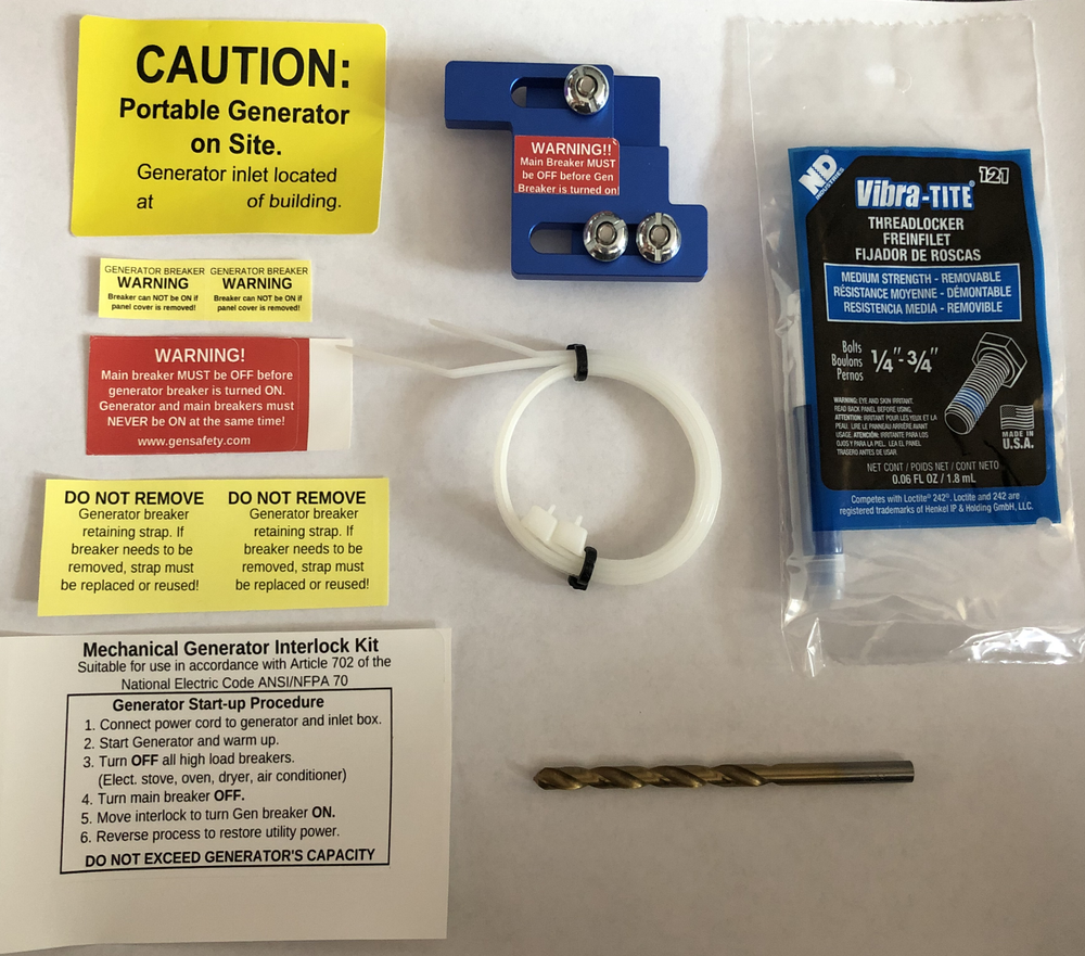 Generator Interlock Kit for GE 100 Amp Panel GEN-100