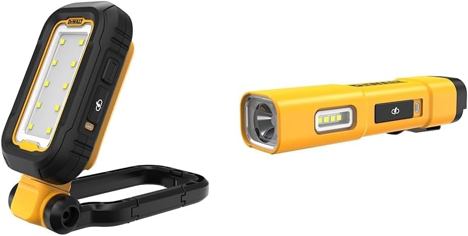 DEWALT LED Light, Powerful and Compact Work Light, Magentic Handle, USB-C Rech