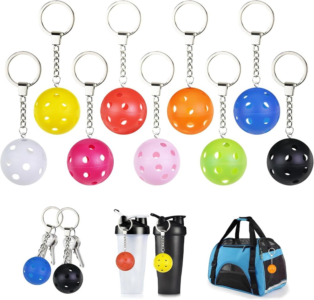 Pickleball Keychains - Mini Ornaments for Lovers 9-pack