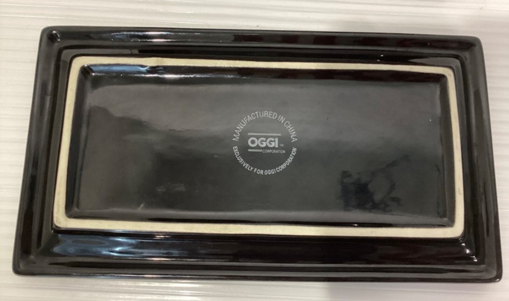 Oggi Butter Dish Ceramics Black