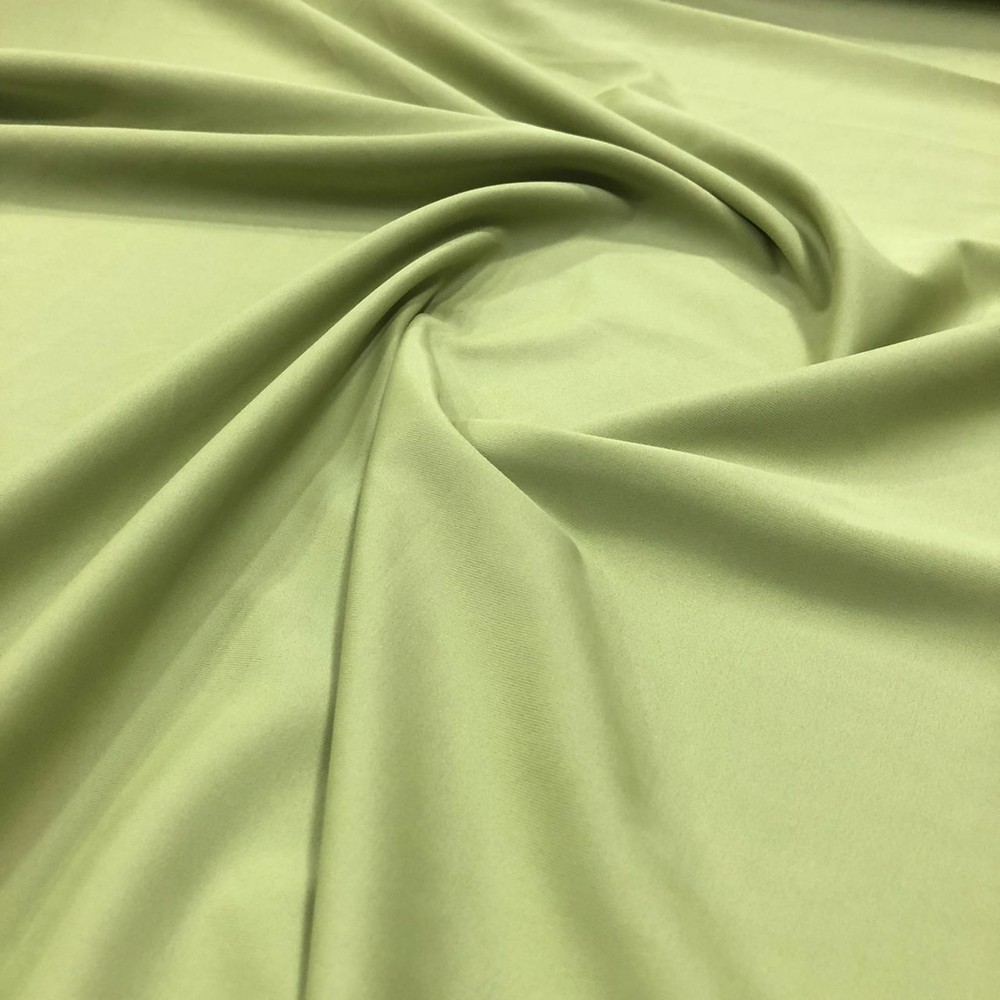 Poly Recycle Solid Pistachio Matte Finish Polyester Spandex Fabric Stretch ♻️