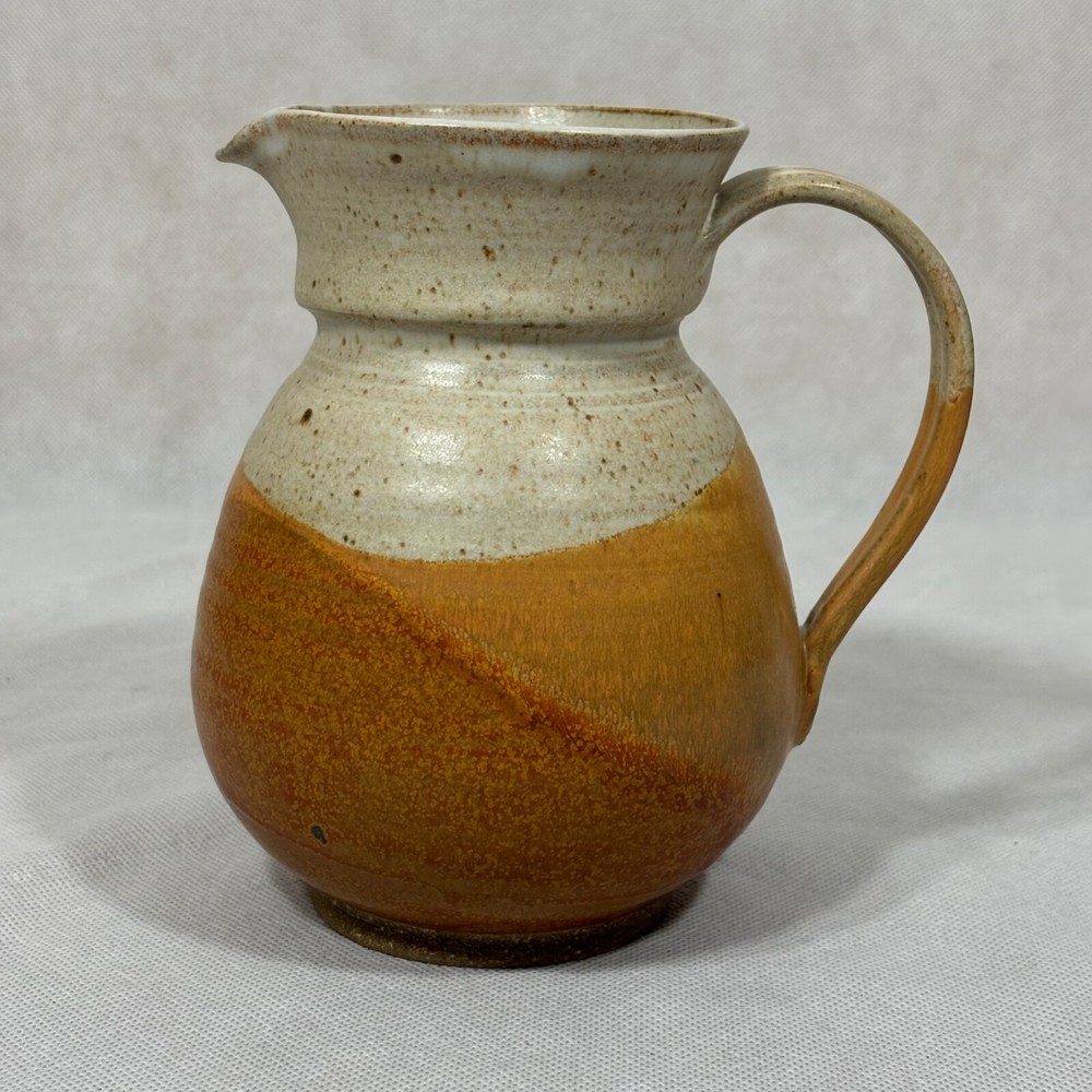 Signed Studio Pottery Multi-Color Pitcher 7"