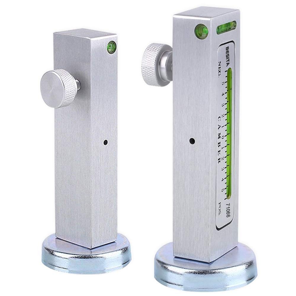 BESITA Adjustable Magnetic Gauge Tool Camber Alignment Silver, Silver
