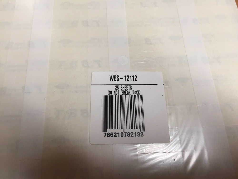 Thomas & Betts WES 12112 Wire Marker,Dot Matrix Printable, PET,White (25 Sheets)