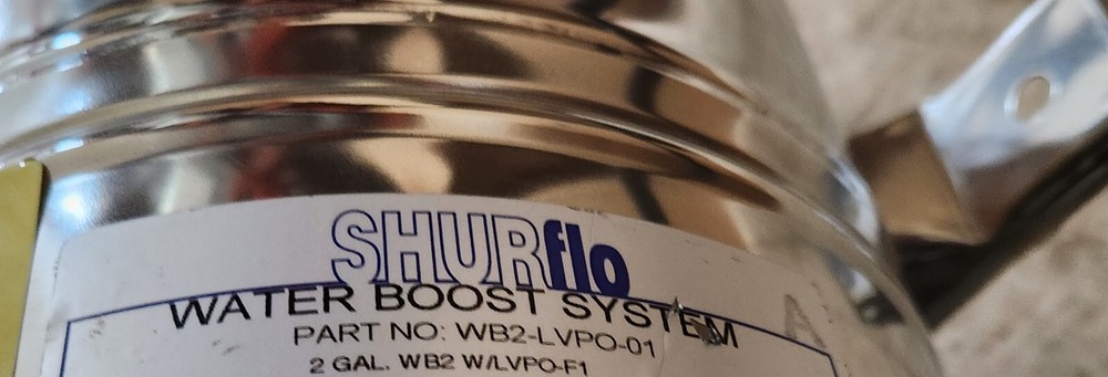 2 gallon water booster system shurflo