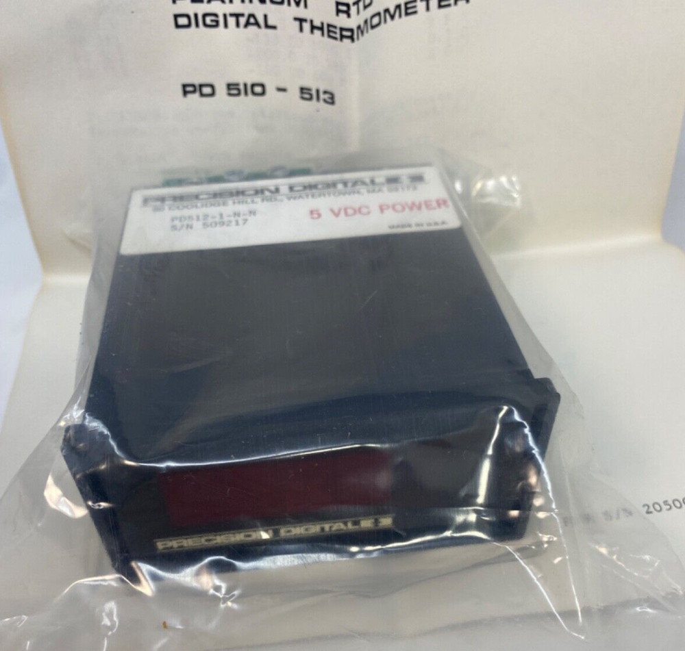precision digital platinum RTD digital thermometer PD512 NOS 5 VDC Power