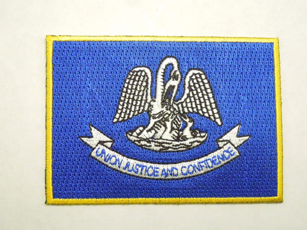Louisiana State Flag Seal Embroidered Iron On Patch