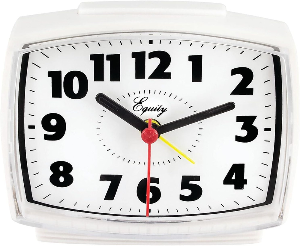 Equity 33100 Electric Silent Analog Alarm Clock with Lighted Dial