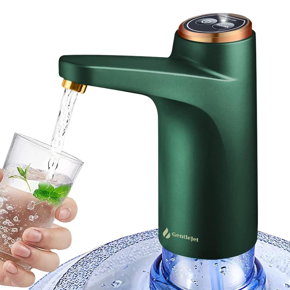 GentleJet Automatic Water Dispenser 5 Gallon USB Rechargeable 600ml Green