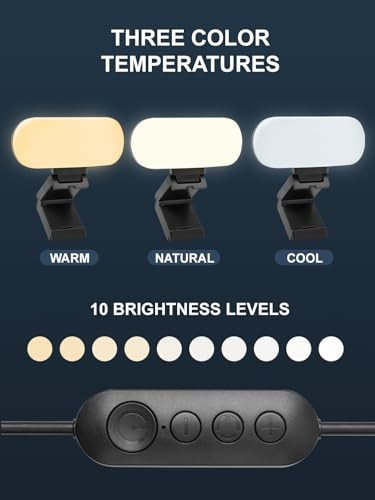 Video Conference Lighting & Computer Light – USB LED Panel for Laptop & Black