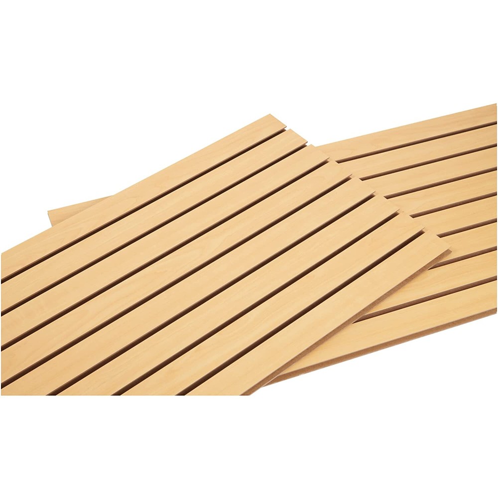 2 Slatwall Easy Panels 4' x 2' Horizontal Maple Fiberboard Panel