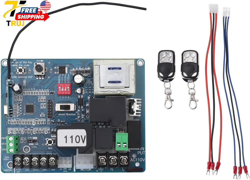 Universal Sliding Gate Opener Circuit Board Remote Control Capability 110V