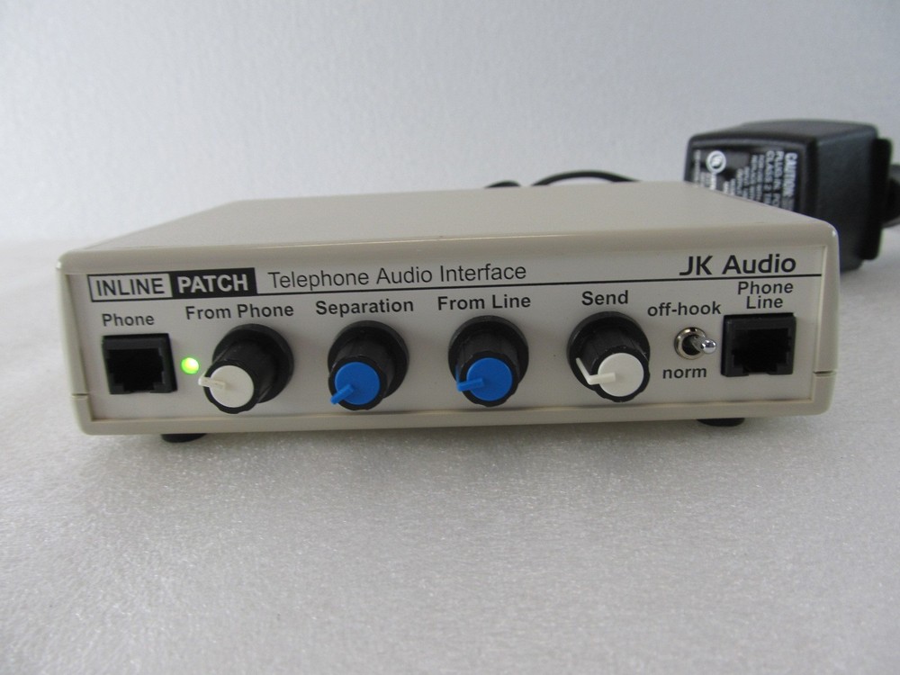JK Audio Inline Patch Telephone Audio Interface w/ Power Adapter