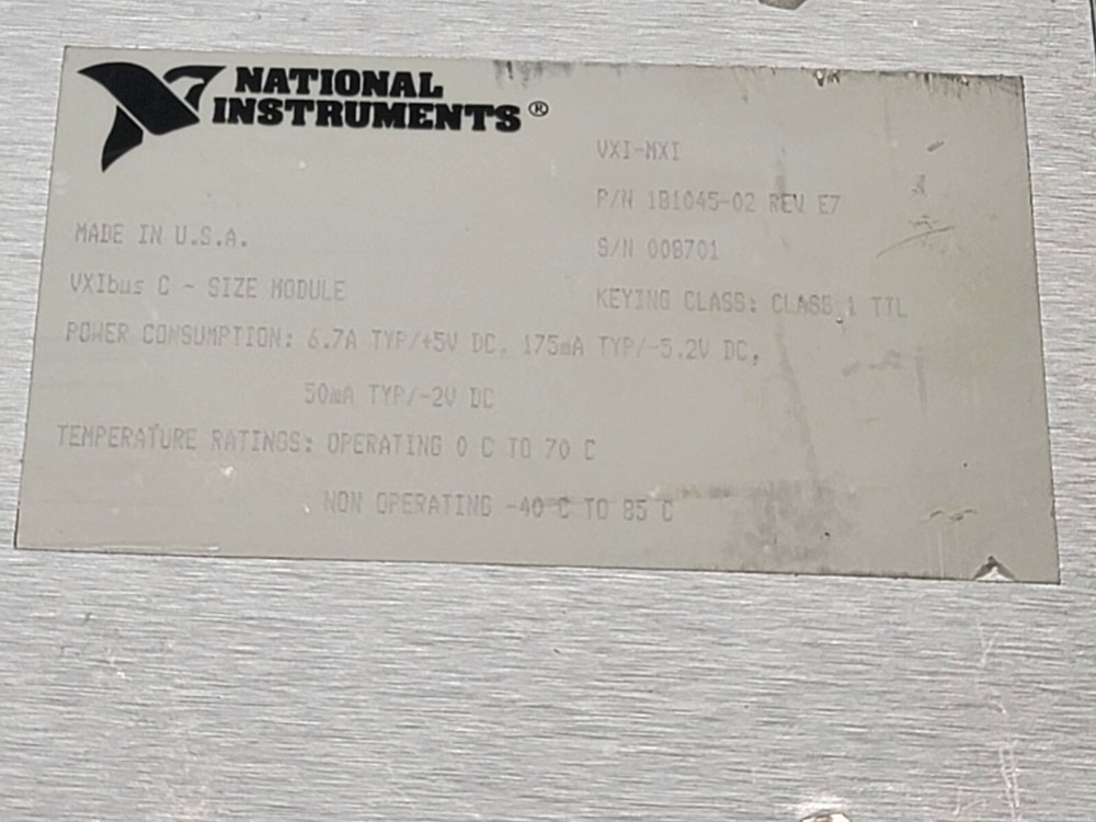 National Instruments VXI-MXI 181045-02 REV E7 Board